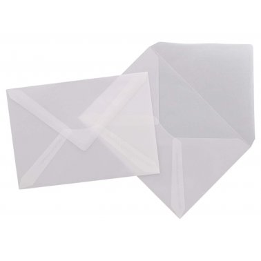 50 enveloppes C5 transparentes, ferm. triangle gommé, incolore