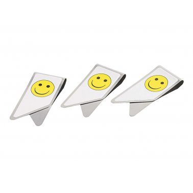 10 clips papier "Smiley", grand format (18 x 39 mm)