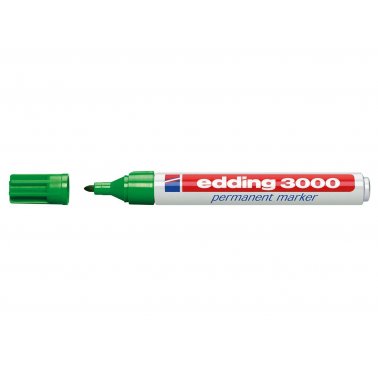1 marqueur edding 3000 pointe ogive 1,5 à 3 mm, vert