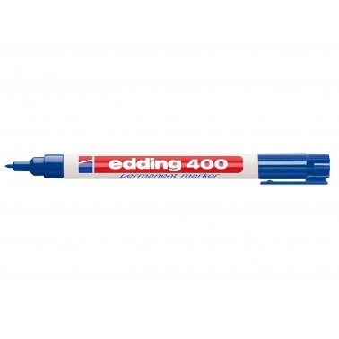 1 marqueur edding 400 pointe fine 1 mm, bleu