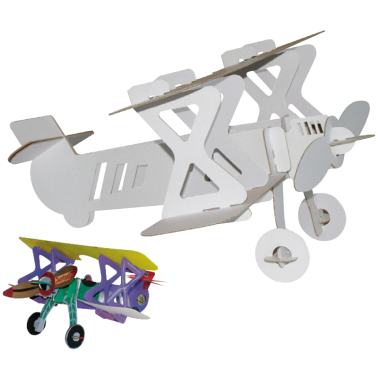 Maquette carton d'avion biplan