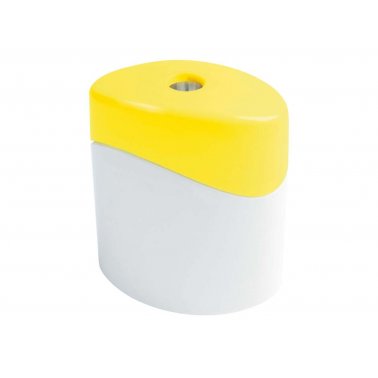 Taille-crayon bio-plastique 1 trou, jaune