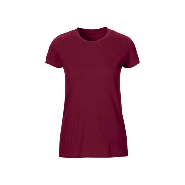 Tee-shirt coton bio 155 g/m² coupe femme, bordeaux, taille XS