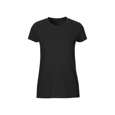 Tee-shirt coton bio 155 g/m² coupe femme, noir, taille XS