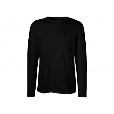 T-shirt manches longues homme coton bio 155g noir, S