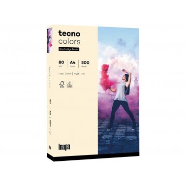 Ramette papier Tecno Colors 500 f. 80g chamois clair