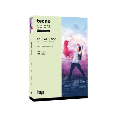 Ramette papier Tecno Colors 500 f. 80g vert clair