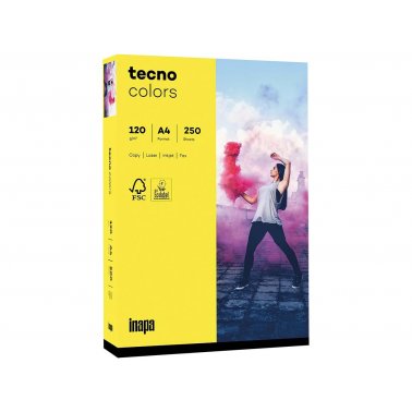 Ramette papier Tecno Colors 250 f. 120g jaune