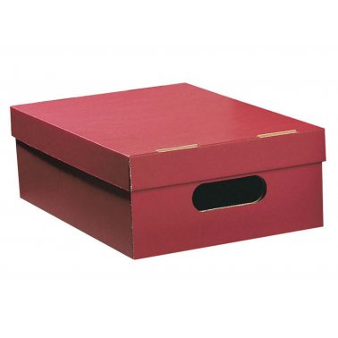 Boîte de rangement carton, petite, rouge