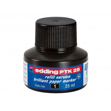 Recharge 25 ml Edding PTK25, pour Edding 30 et 33, noir
