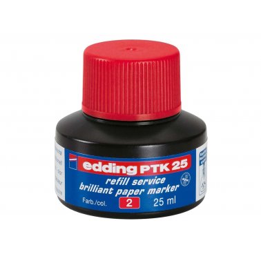 Recharge 25 ml Edding PTK25, pour Edding 30 et 33, rouge