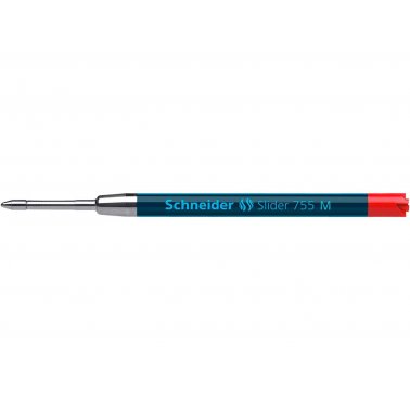 1 recharge stylo-bille Schneider Slider 755 M, rouge