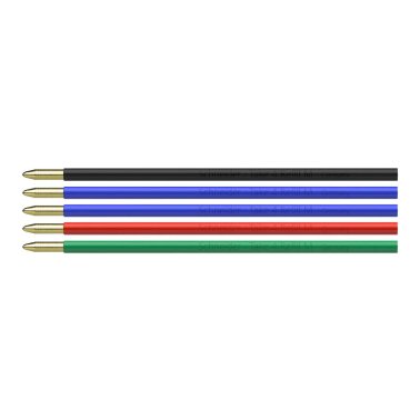 5 recharges stylo-bille Take 4 2 bleue/1 noire/1 rouge/1 verte