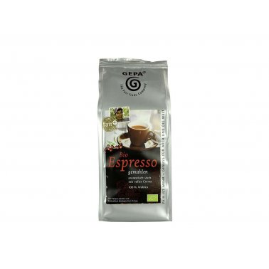 Café bio Espresso, mélange d'arabica, moulu, paquet 250 g