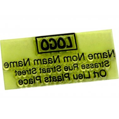 Nouveau timbre pour Colop P30, texte + logo