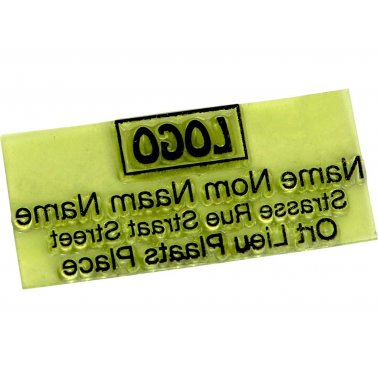 Nouveau timbre pour Colop P40, texte + logo