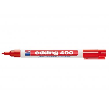 1 marqueur edding 400 pointe fine 1 mm, rouge