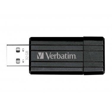 Clef USB Verbatim PinStripe noire, 32 Go