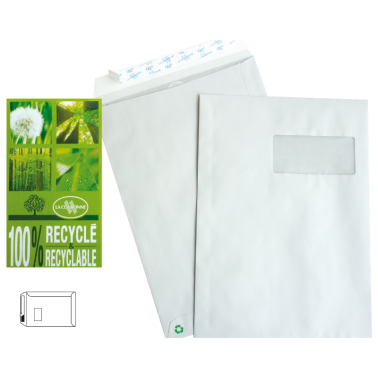 Pochettes recyclées C4 à fenêtre