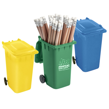Pot à crayons "poubelle", vert