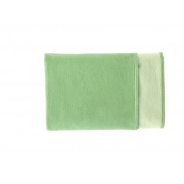 Plaid coton bio Cotton Pure, vert, 140x200 cm