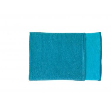 Plaid coton bio Cotton Pure, bleu, 140x200 cm