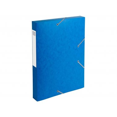 Porte-documents A4 rabats+élast. Exacompta ép. 4 cm, bleu