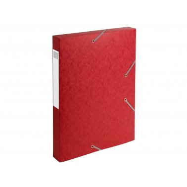 Porte-documents A4 rabats+élast. Exacompta ép. 4 cm, rouge
