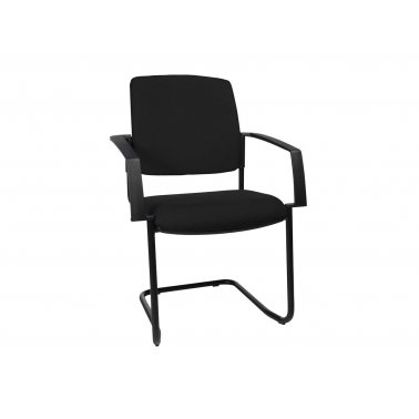 2 chaises porte-à-faux BtoB 20 avec accoud, noir