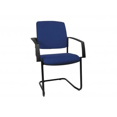 2 chaises porte-à-faux BtoB 20 avec accoud, bleu foncé