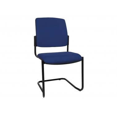 2 chaises porte-à-faux BtoB 20 sans accoud, ass.+dos bleu foncé