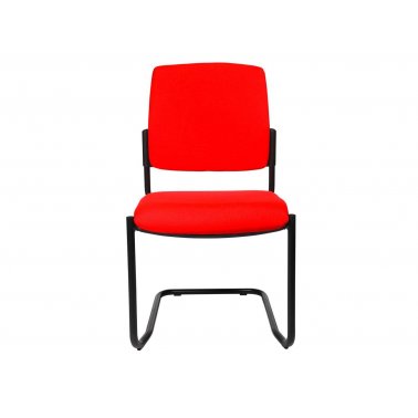 2 chaises porte-à-faux BtoB 20 sans accoud, assise+dos rouge