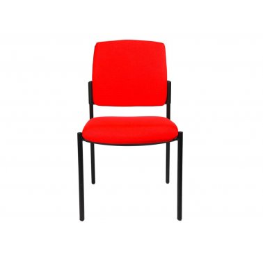 2 chaises BtoB 10 sans accoudoirs dos et assise rouges