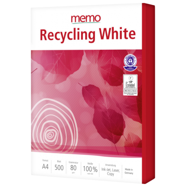Ramette A4 80 g 500 feuilles, Memo « Recycling White »