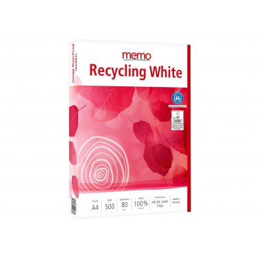 Ramette A4 80g 500 feuilles, memo "Recycling White"