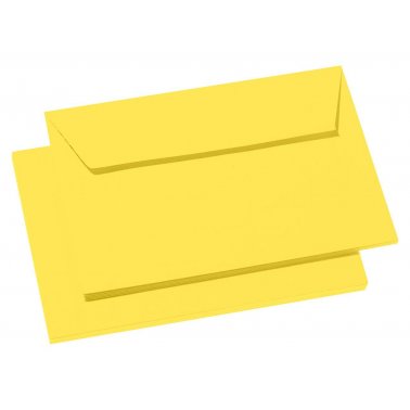 20 enveloppes C6 sans fenêtre Pollen autocollantes jaune