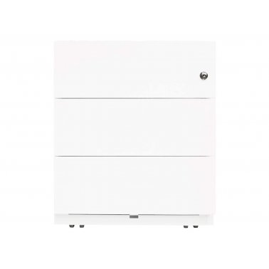 Caisson roulettes Bisley Note 3 tiroirs prof 55,6cm blanc trafic