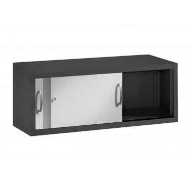 Sur-meuble armoire ptes coul. C+P anthra/gris alu L120xP50xH50cm