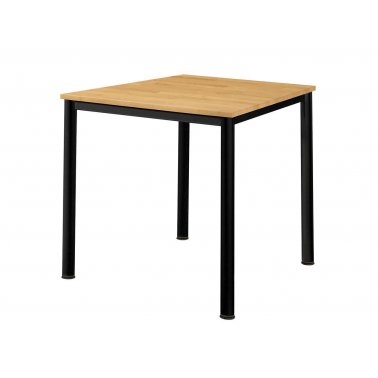 Table modulaire Base carrée 70x70cm hêtre massif pieds noirs