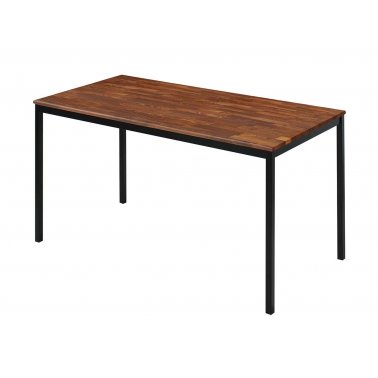 Table de réunion rectangle Contar, 70 x 70 cm, robinier massif, pieds noirs