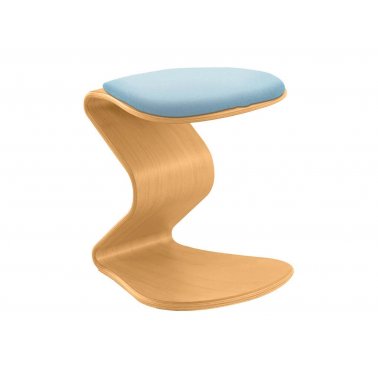 Tabouret Ercolino small, assise bleue