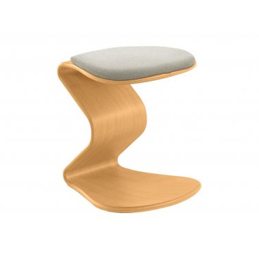 Tabouret Ercolino small, assise grise