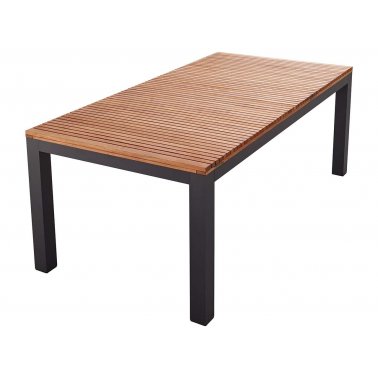 Table de jardin bois FSC Sassa, 200 x 100 cm