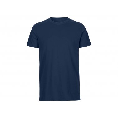 Tee-shirt coton bio 155 g/m², coupe homme, bleu marine, taille S