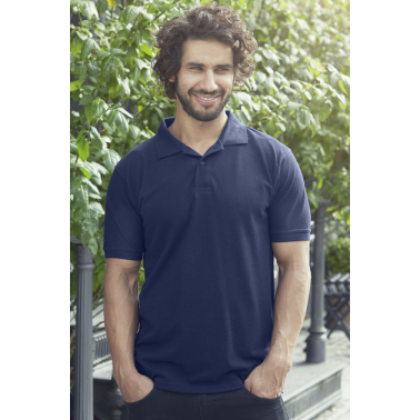 Polo coton bio 235 g/m², coupe homme, blanc, taille M