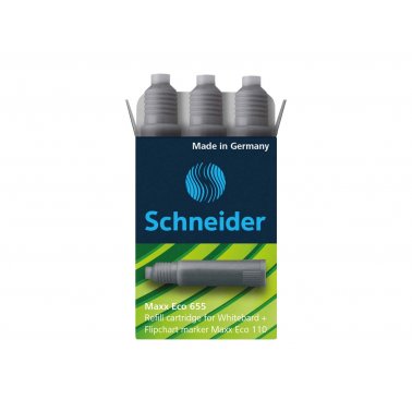 3 recharges marqueur tableau blanc Schneider Maxx 110, noir