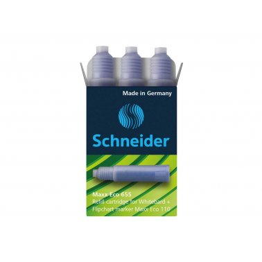 3 recharges marqueur tableau blanc Schneider Maxx 110, bleu