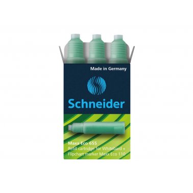 3 recharges marqueur tableau blanc Schneider Maxx 110, vert