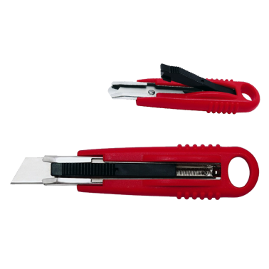 10 cutters de sécurité Safety Standard, lame 18 mm, rouge & noir