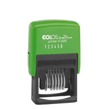 Timbre automatique numéroteur COLOP Green Line Printer S226, 6 chiffres